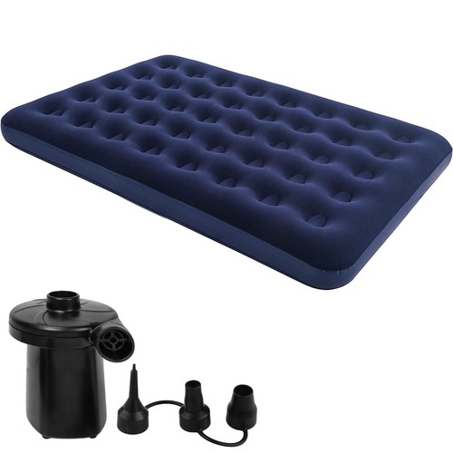 Double airbed flocked camping - double,