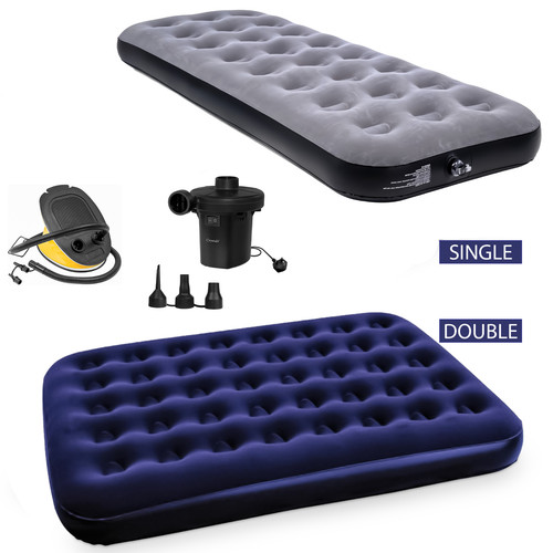 Double single airbed flocked - double,