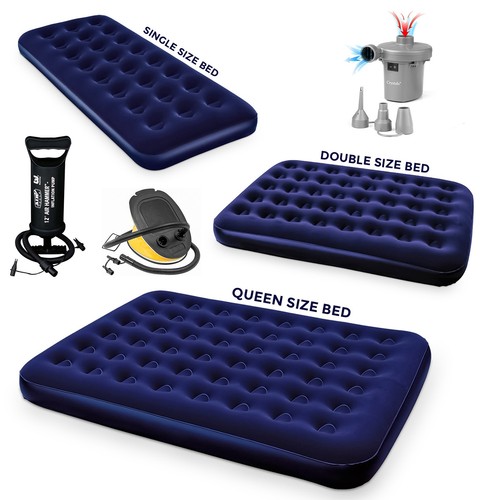 Double single airbed flocked - single,