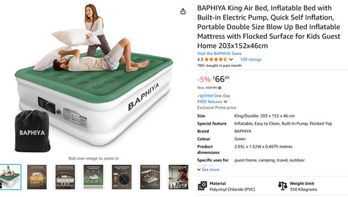 Opened not used king size - not,