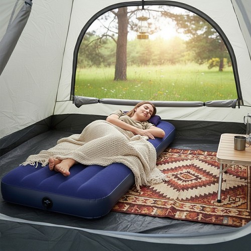 Double single flocked camping - double,